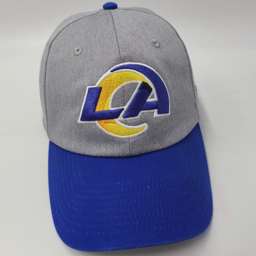 Los Angeles Rams Hat Snapback Fanatics Gray Blue NFL Football Logo Casual Men
